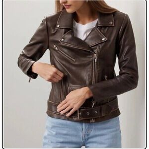 Women's Brown Leather Jacket